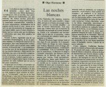 Olga Harmony, Noches Blancas, Emoé de la Parra