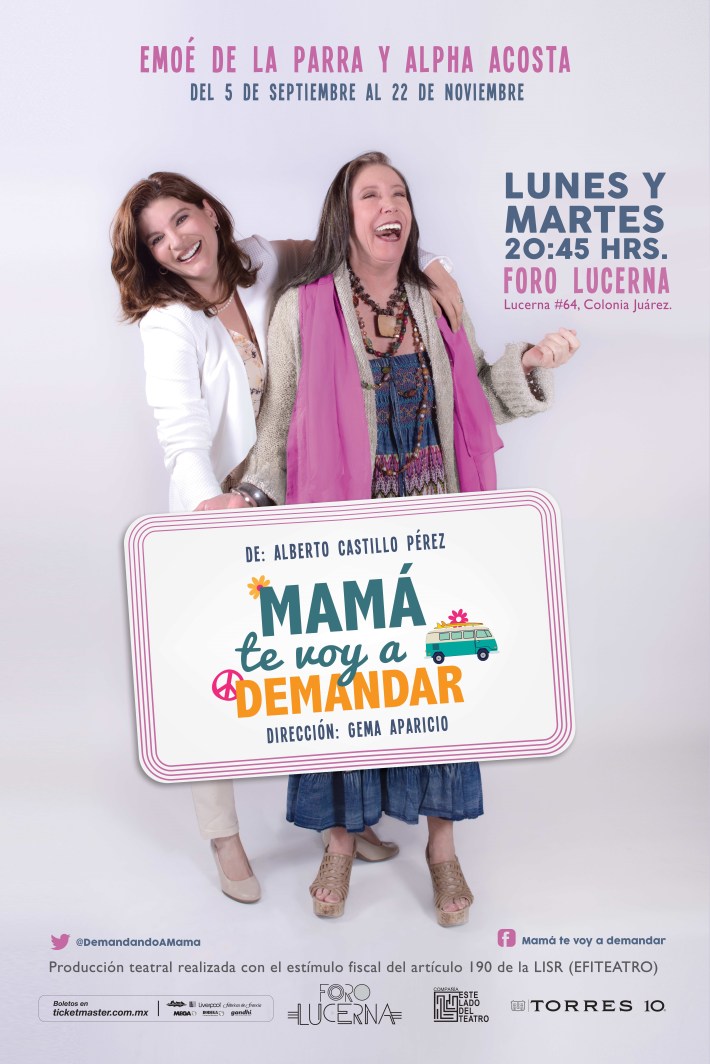 Actriz Emoé de la Parra en Mamá te voy a demandar